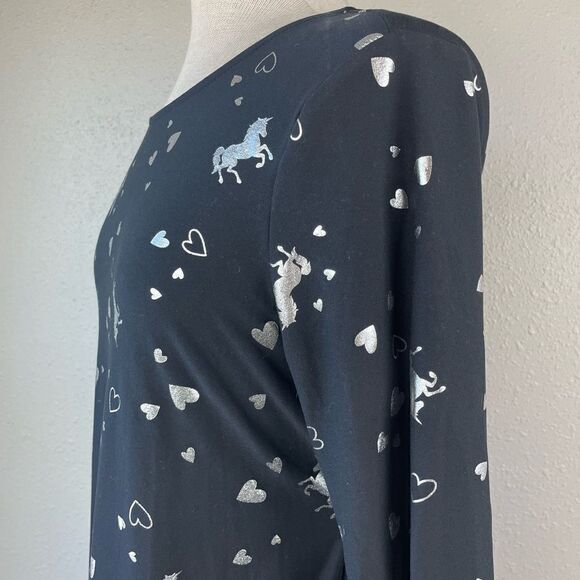 Justice Unicorns and Hearts Midi Dress SiE 20 EUC - Picture 5 of 8